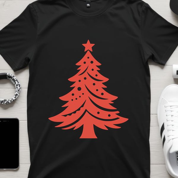 A festive Christmas tree illustration in vector format for commercial or personal use.