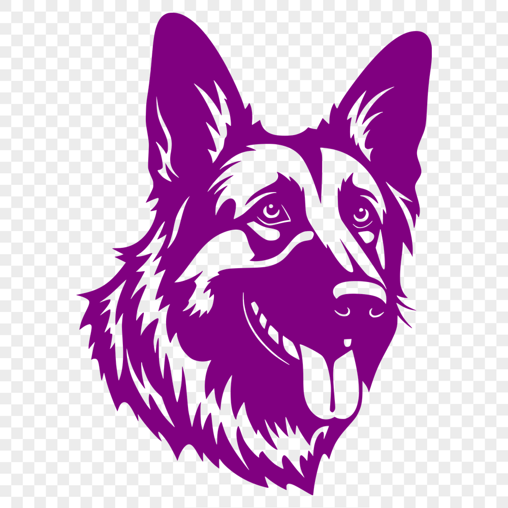 Artistic German Shepherd - For Laser Engraver Project