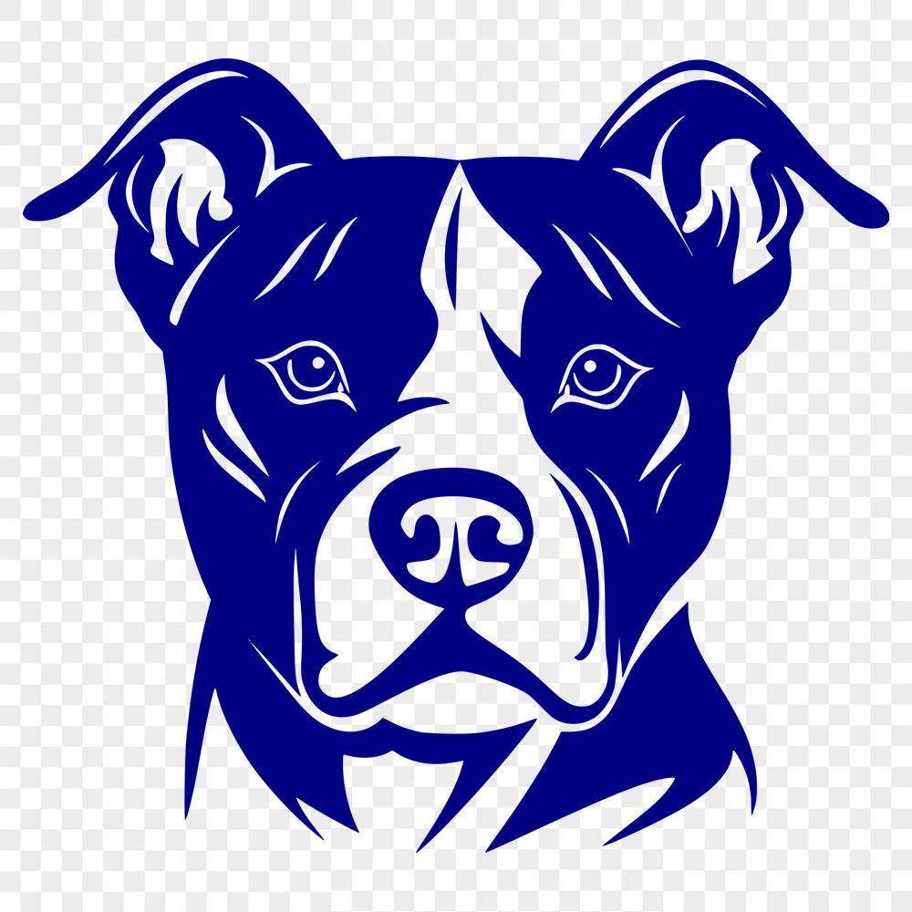 Artistic Pitbull Vector Drawing