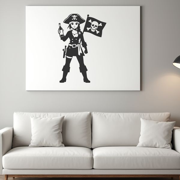 A high-quality SVG vector design illustration of a pirate character.