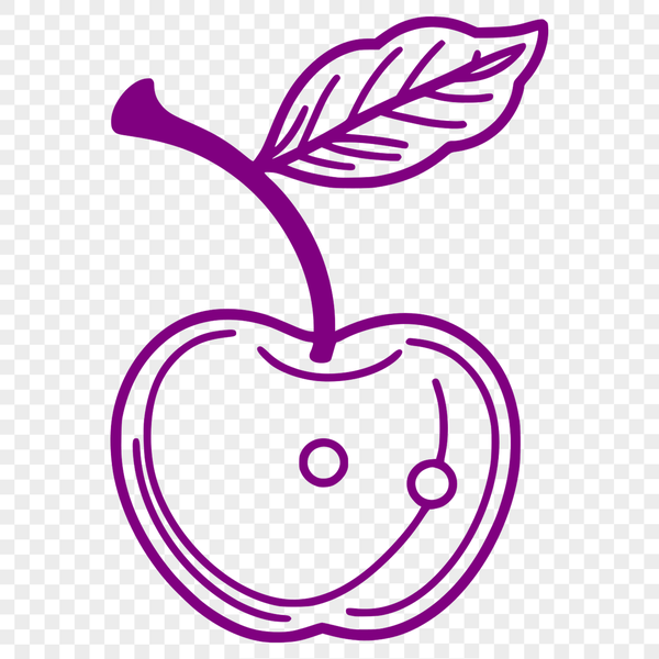 Vector Cherry Design A stylized illustration of a cherry fruit in vector format.