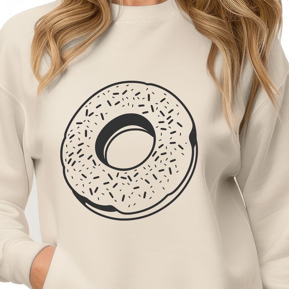Donut Dessert Graphic Design A simple donut dessert design made from vector lines.