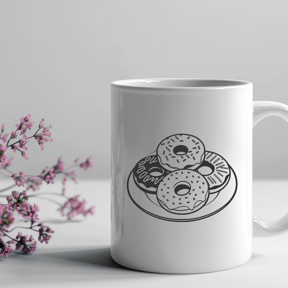 Donut Illustration Vector A simple illustration of a donut as a vector graphic image.