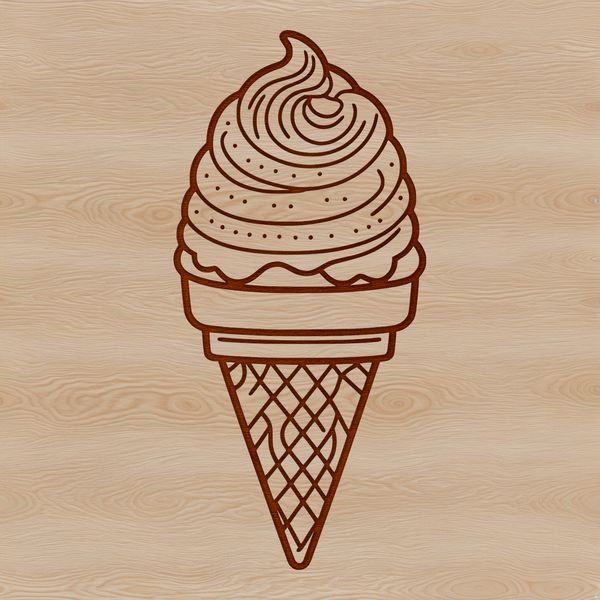Colorful Pastry Design A colorful illustration of a single donut with rounded edges and a smooth surface.