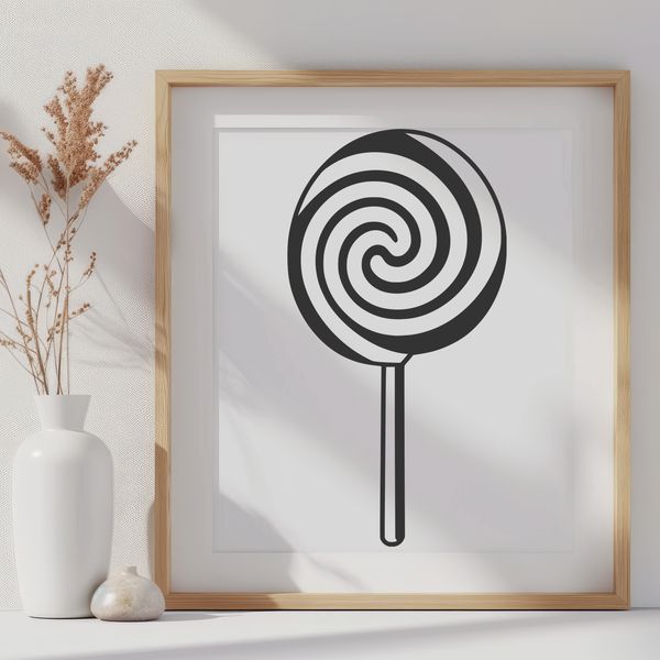Sweet Treat Graphic SVG File An isolated vector graphic of a lollipop in various colors and shapes.