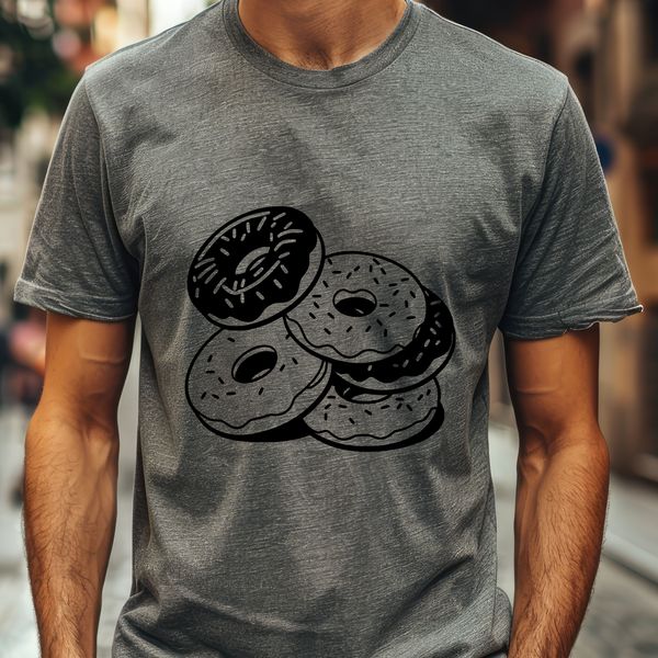 A stylized illustration of a donut made up of layers, suitable for vector editing in programs like Illustrator or Procreate.