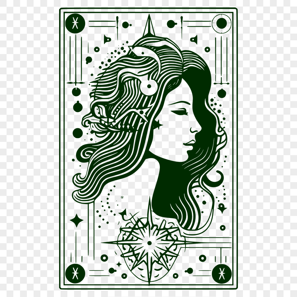 Free Creative Tarot Card Vector Drawing