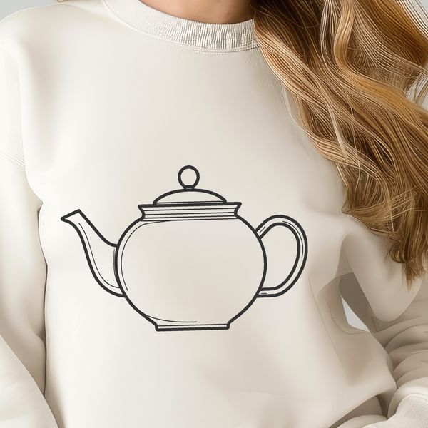 Teapot Silhouette in Simple Vector Shapes A minimalist design of a teapot made from simple vector shapes.