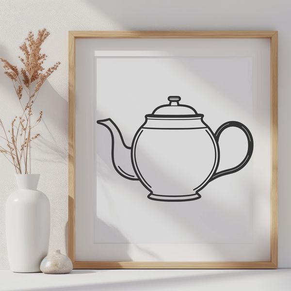 Teapot Design A simple, vector design of a teapot.