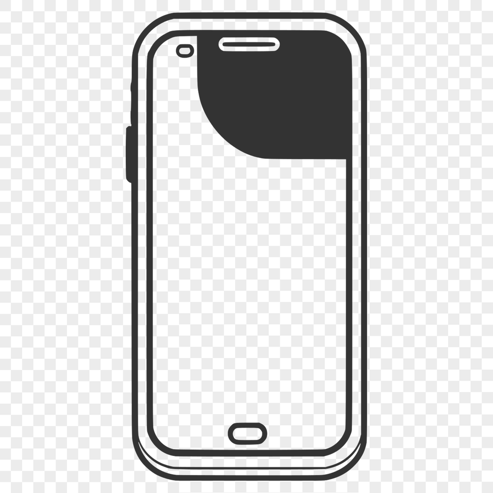 Vector Phone Icon for Digital Design Mobile phone icon in vector format, suitable for digital design and cutting machine applications.