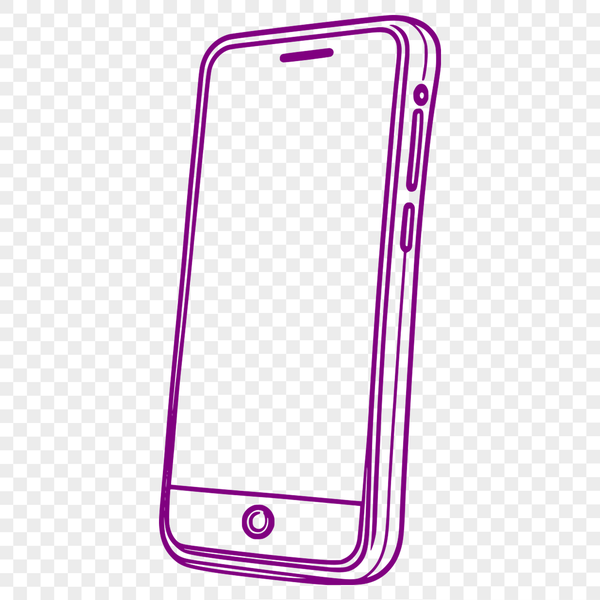 Sleek Modern Phone Design A digital illustration of a smartphone with sleek design features.