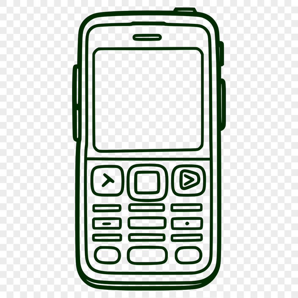 High-resolution digital illustration of a smartphone with sleek design.