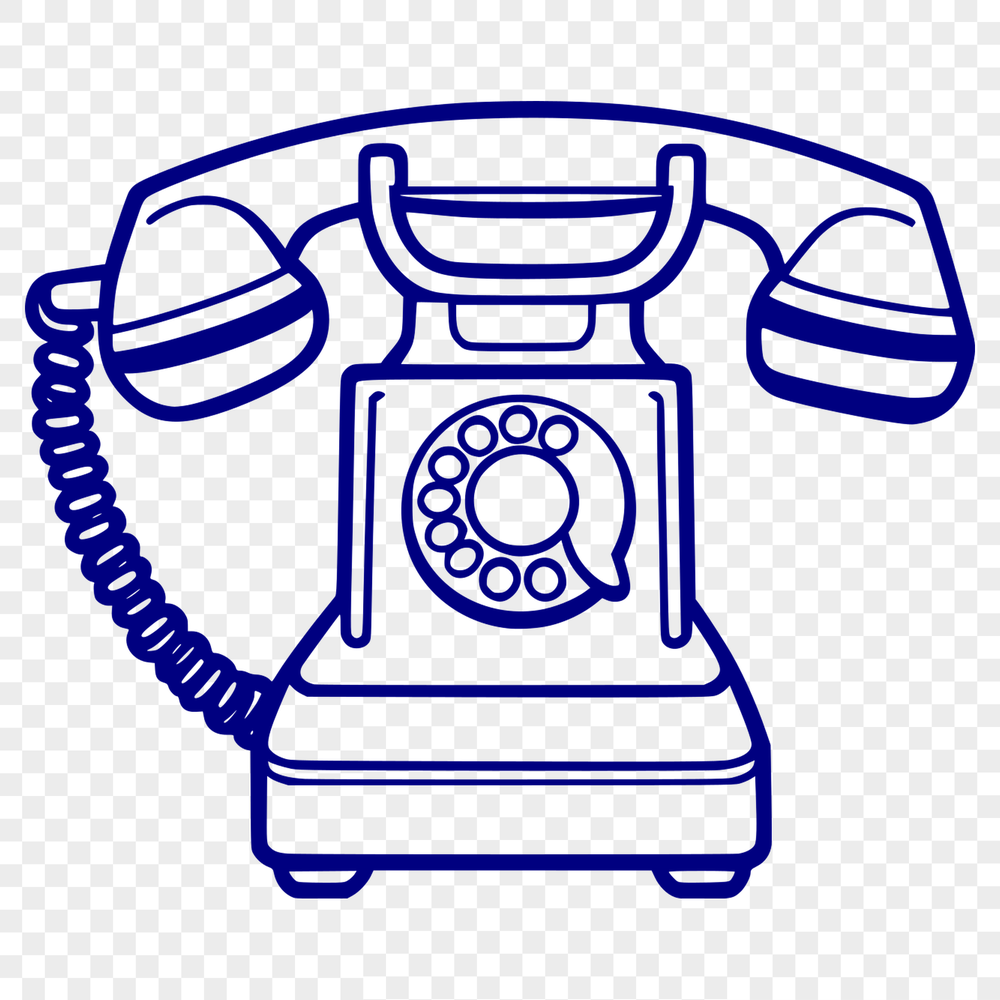 An icon representation of a modern telephone with various features, suitable for vector design.