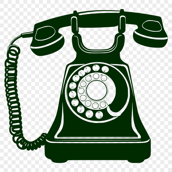 Free Phone SVG Design A simple telephone icon designed as a vector graphic.