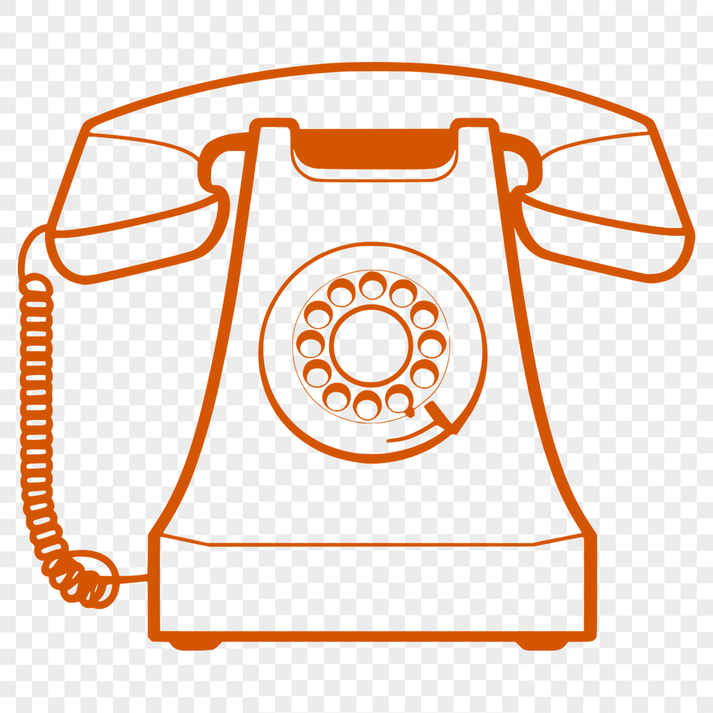 Sleek Telephone Design Graphic A modern telephone with a sleek design, suitable for use as a graphic element in digital documents.