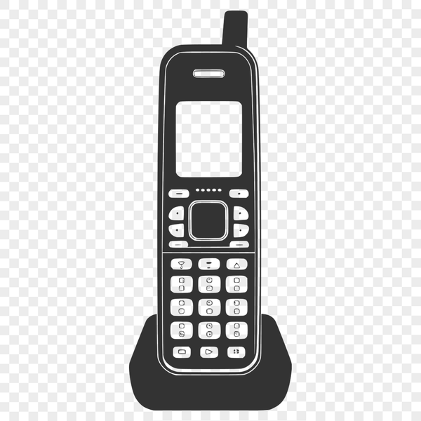 Beautiful SVG Phone Design A digital representation of a traditional telephone in vector format.
