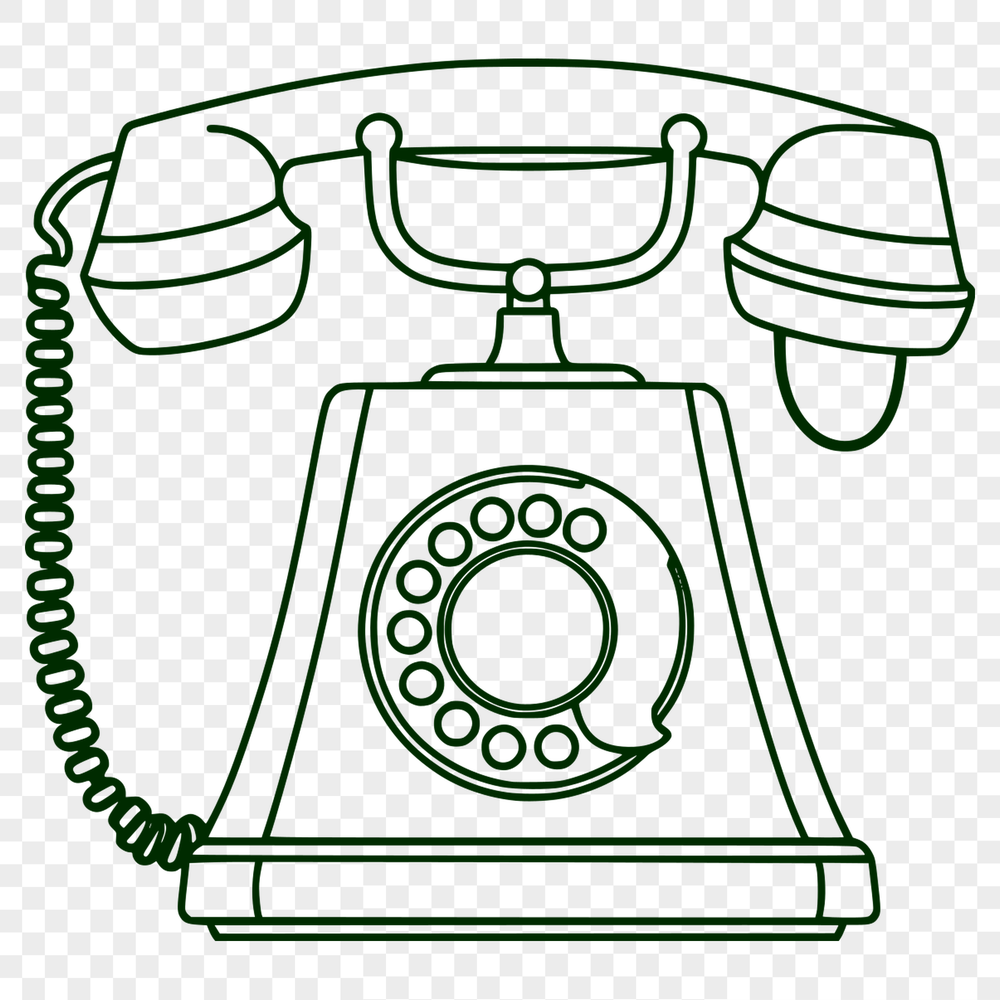 Free Telephone Graphic Design A digital illustration of a telephone in vector format, suitable for various design applications.