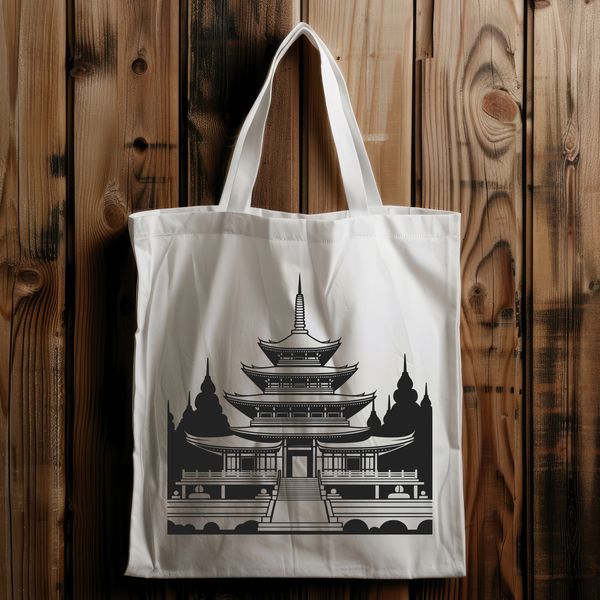 A detailed illustration of a Buddhist temple, suitable for various uses including design projects and crafts.