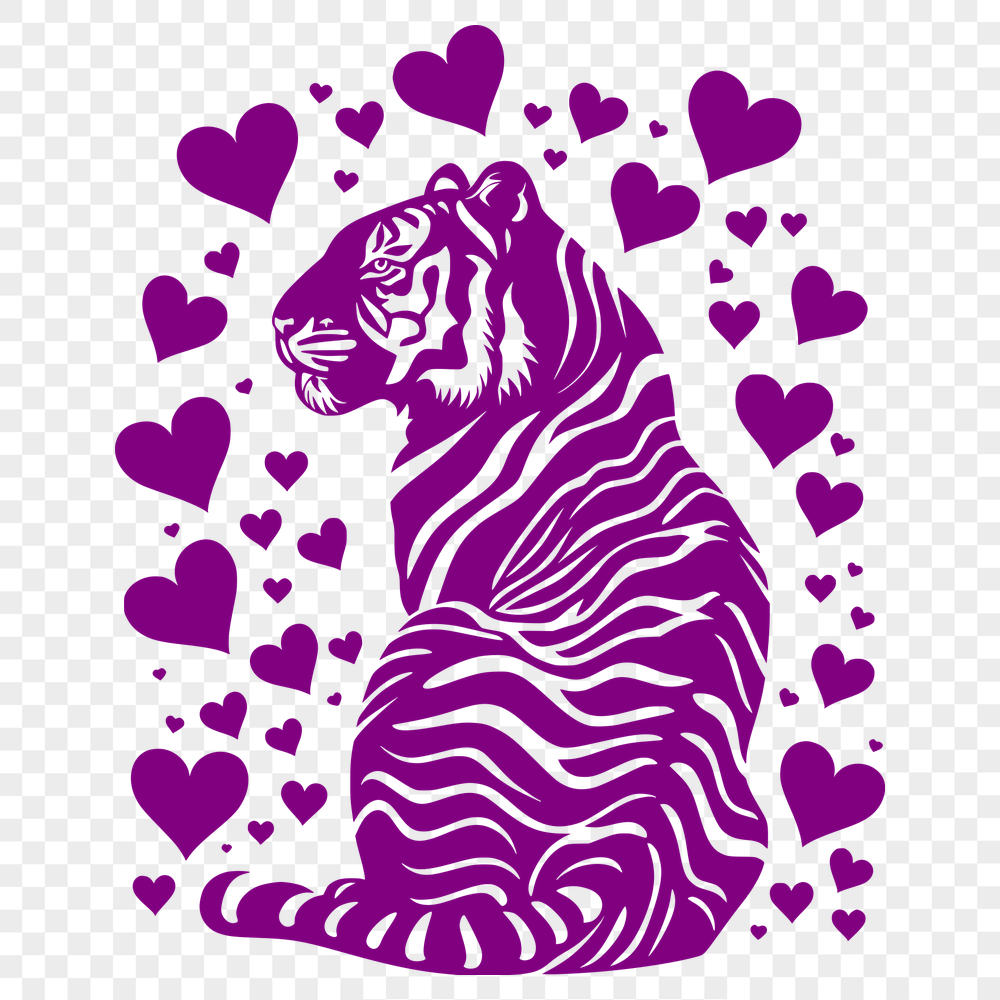 Tiger SVG, PNG, PDF And DXF Files