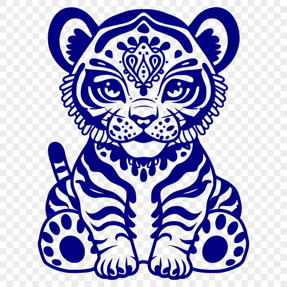 Sitting Tiger Clip Art