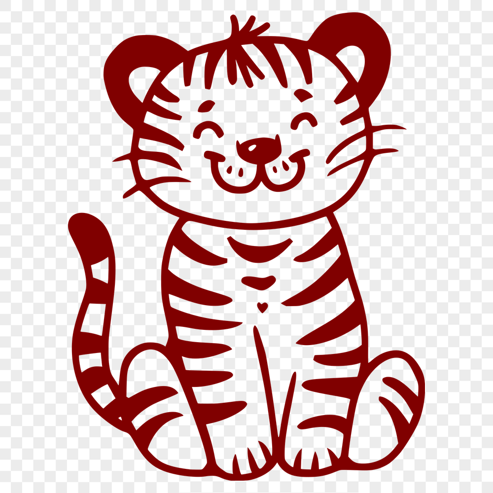 Free Beautiful Tiger Stencil