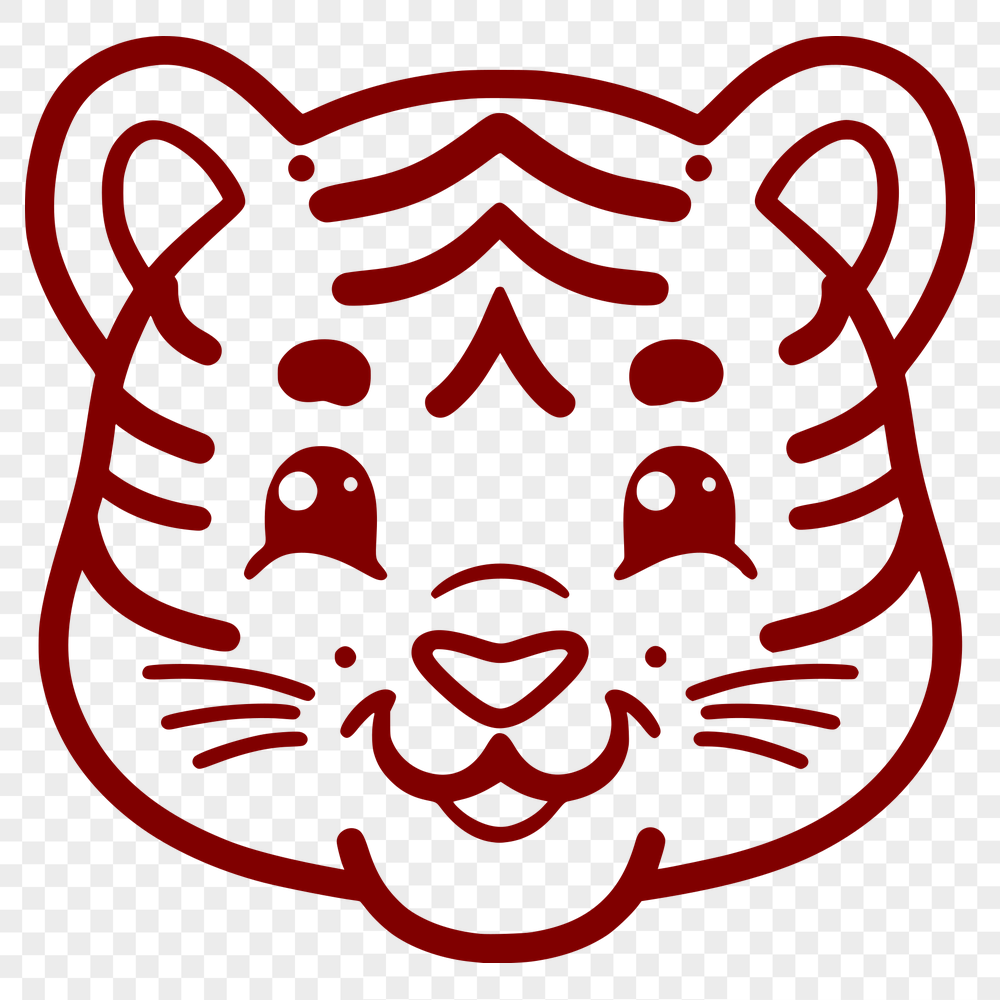 Creative Tiger Vector Drawing