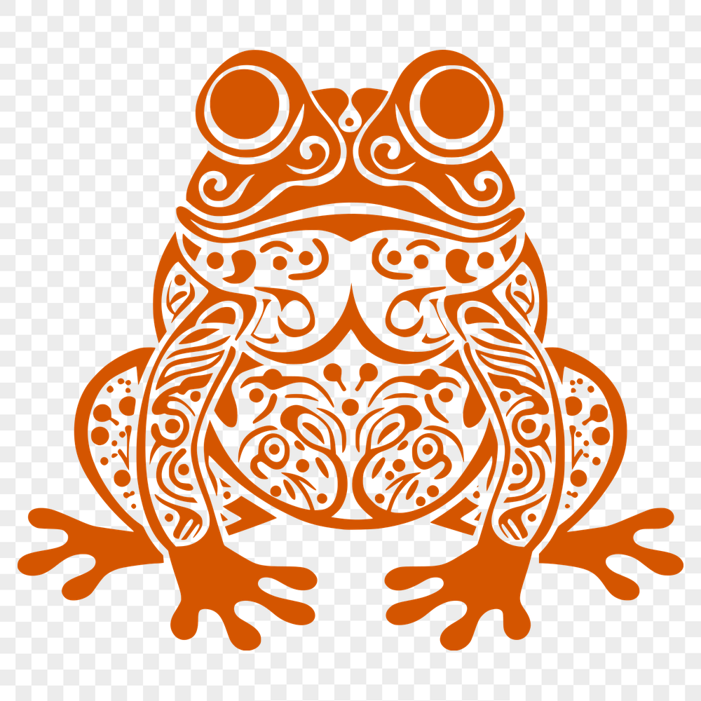 Ornate Toad Vector Image