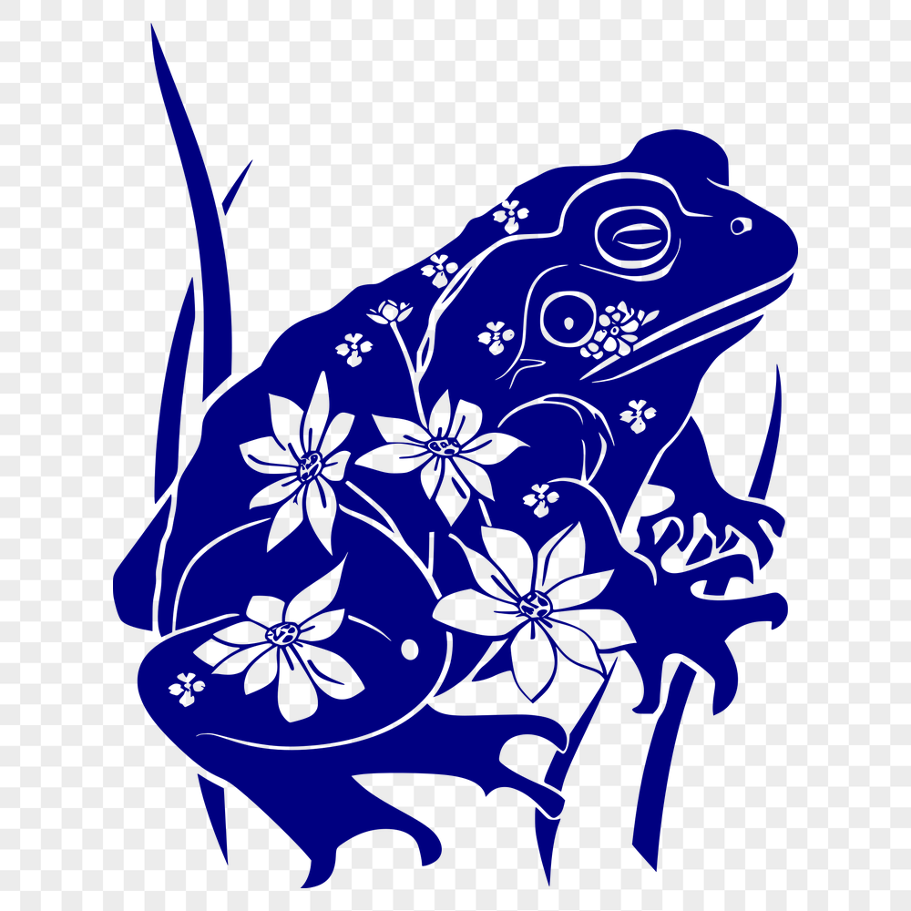 Floral Toad PNG