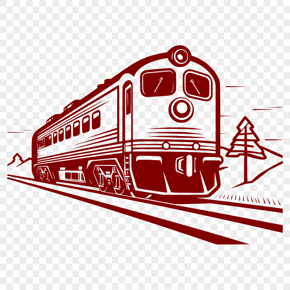 Unique Train Vector Art