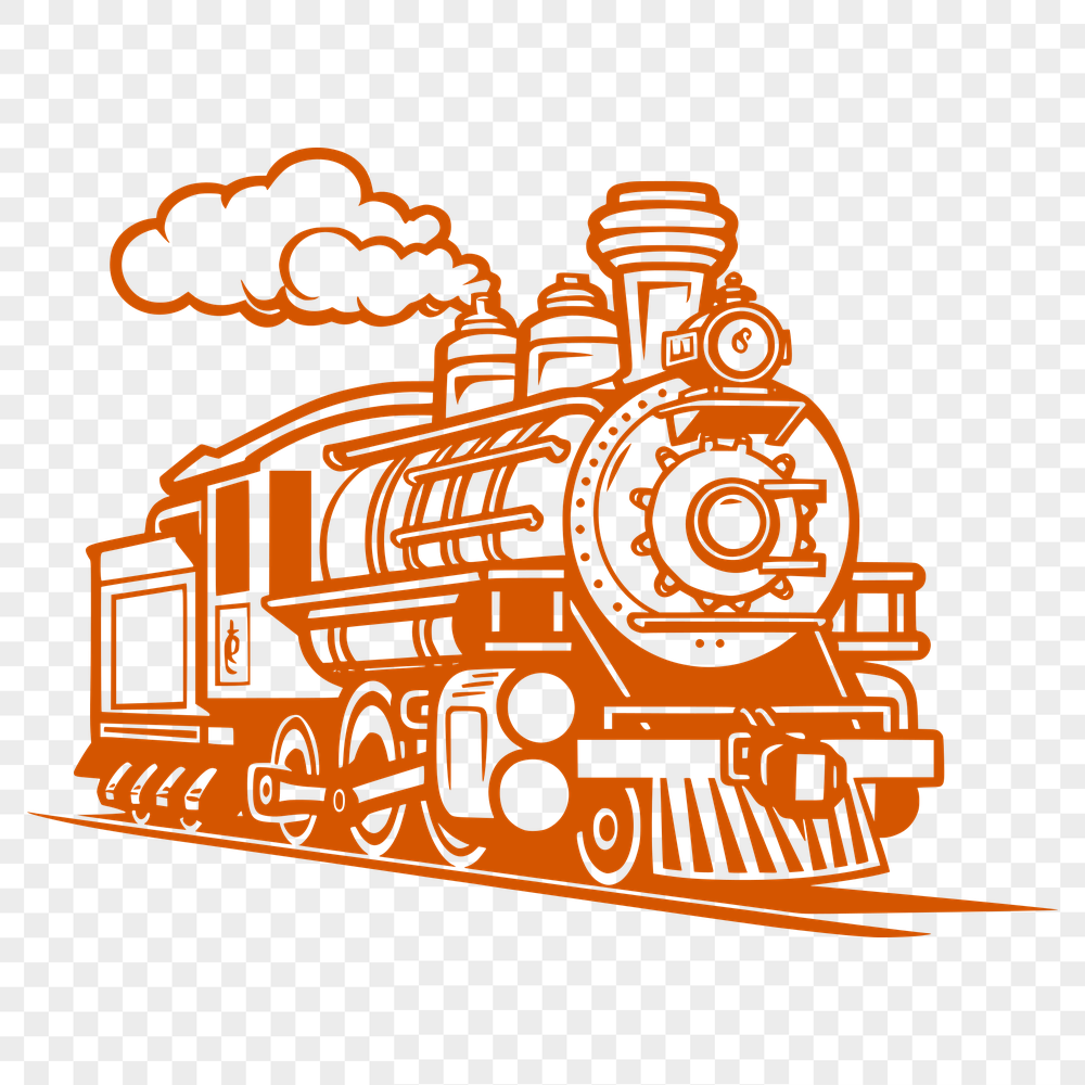 Artistic Train PNG