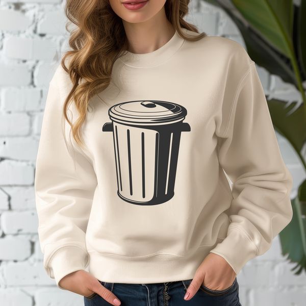 Beautiful Trash Can Vector Illustration A vector illustration of a standard trash can with a lid and handle.