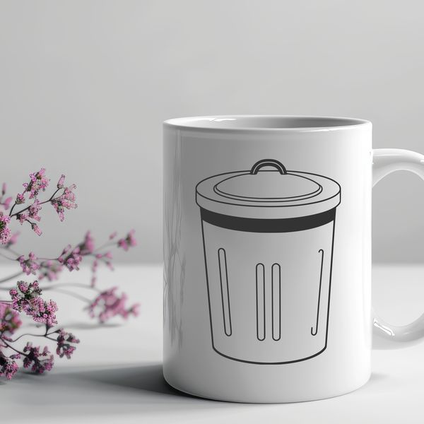 Simple Waste Management Icon Vector Art A simple waste management icon, ideal for use as vector art in digital design projects.