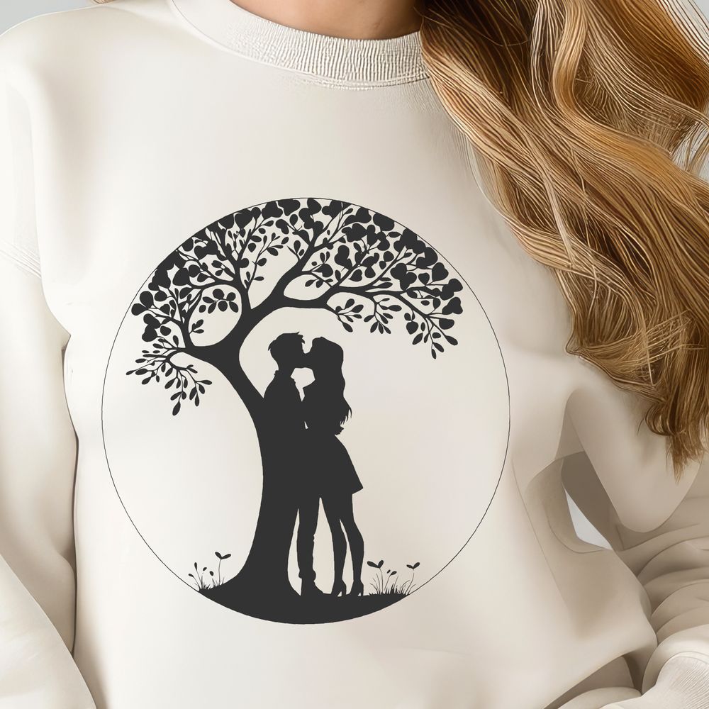 Couple's Union Emblem An ornate design featuring an emblematic tree surrounded by foliage, representing the union of two people in love.
