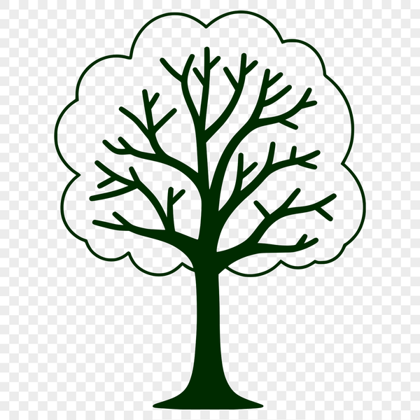 Free Tree Clip Art Design for Graphic Use A detailed tree illustration created in vector format for graphic design.