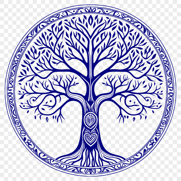 Whimsical Tree Clip Art Design Illustration of a tree in vector format suitable for cutting machines and crafting projects.