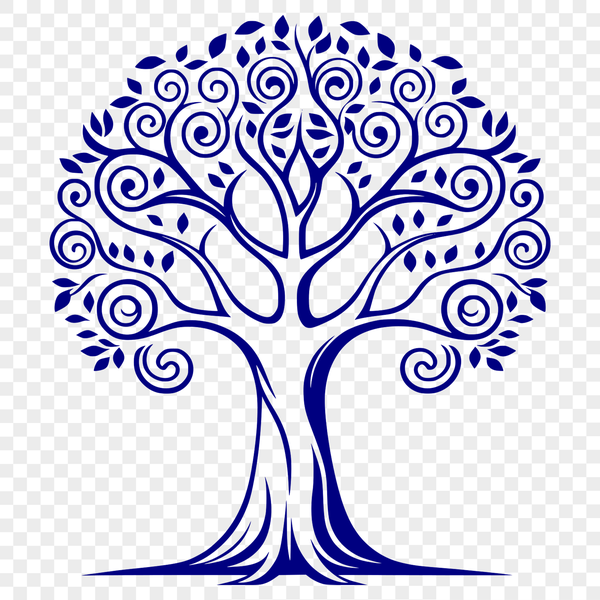 Laser Cuttable Tree Vector Graphics A digital representation of a tree in vector format, suitable for cutting machines and laser cutters.