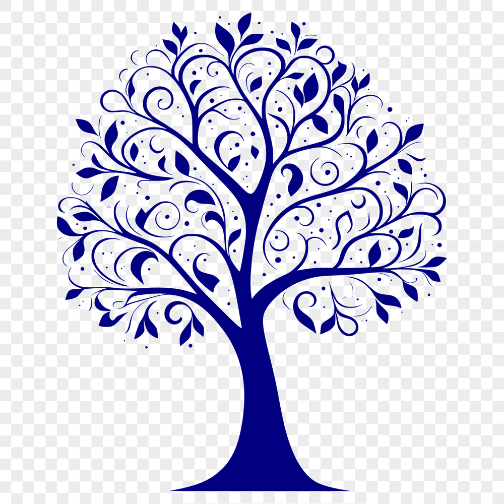Beautiful Tree Silhouette Vector Graphic An illustration of a stylized tree in vector format.