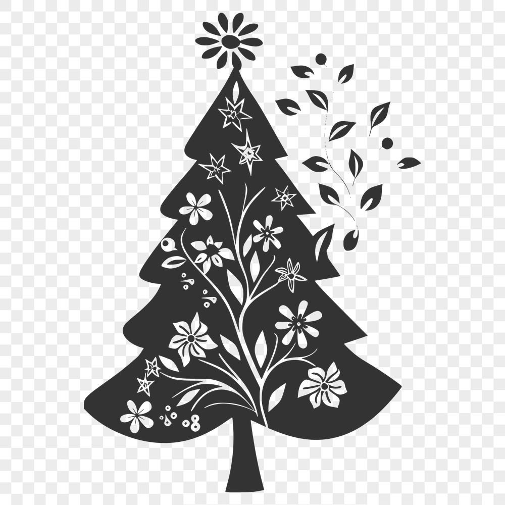 Unique Christmas Tree Printable Image