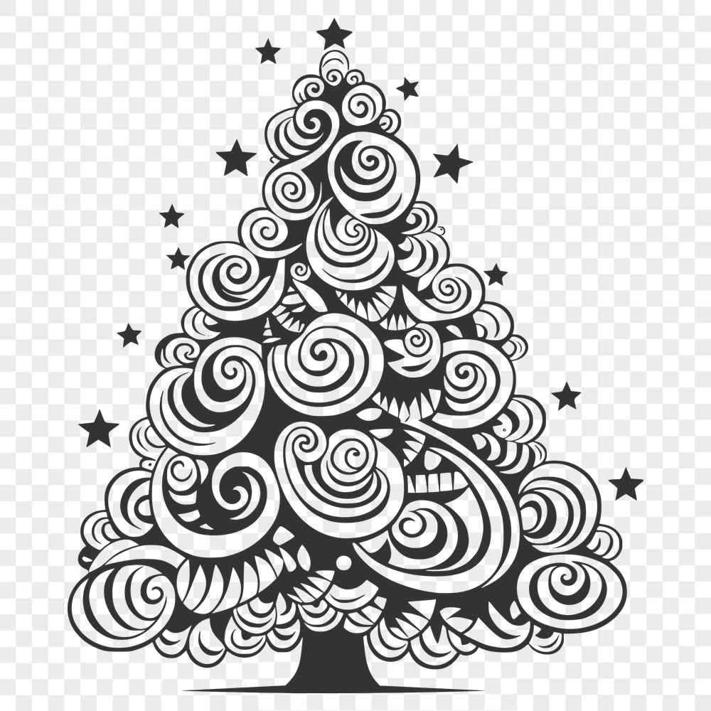 Free Christmas Tree In PDF And PNG