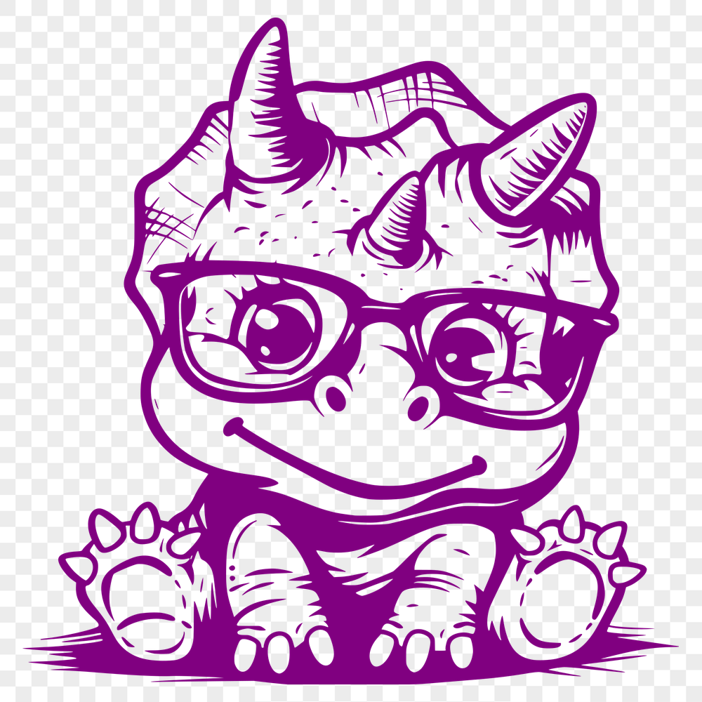 Stunning Triceratops Wearing Glasses