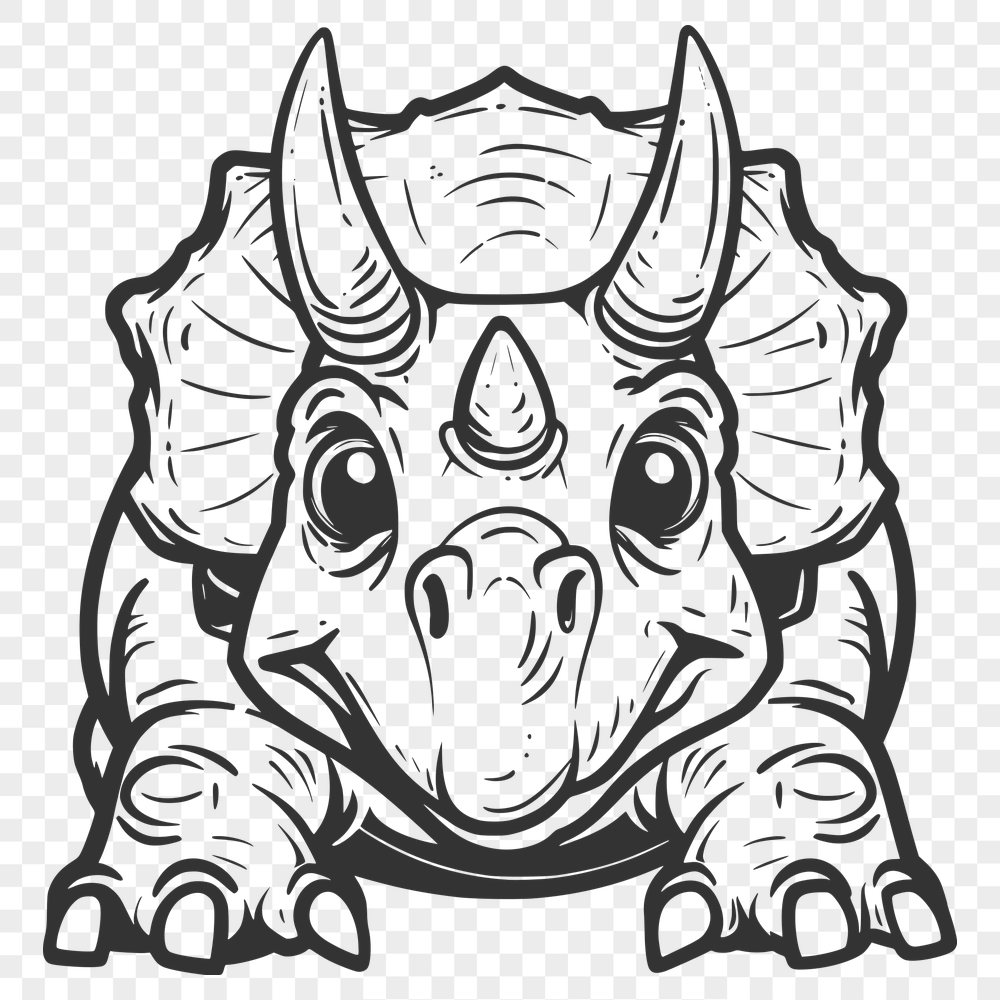 Creative Triceratops SVG, PNG, PDF And DXF Files