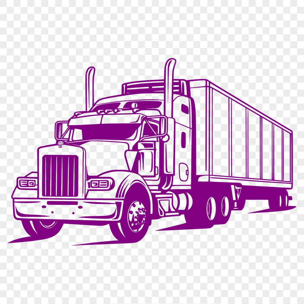 Free Unique Semi Truck Vector Illustration