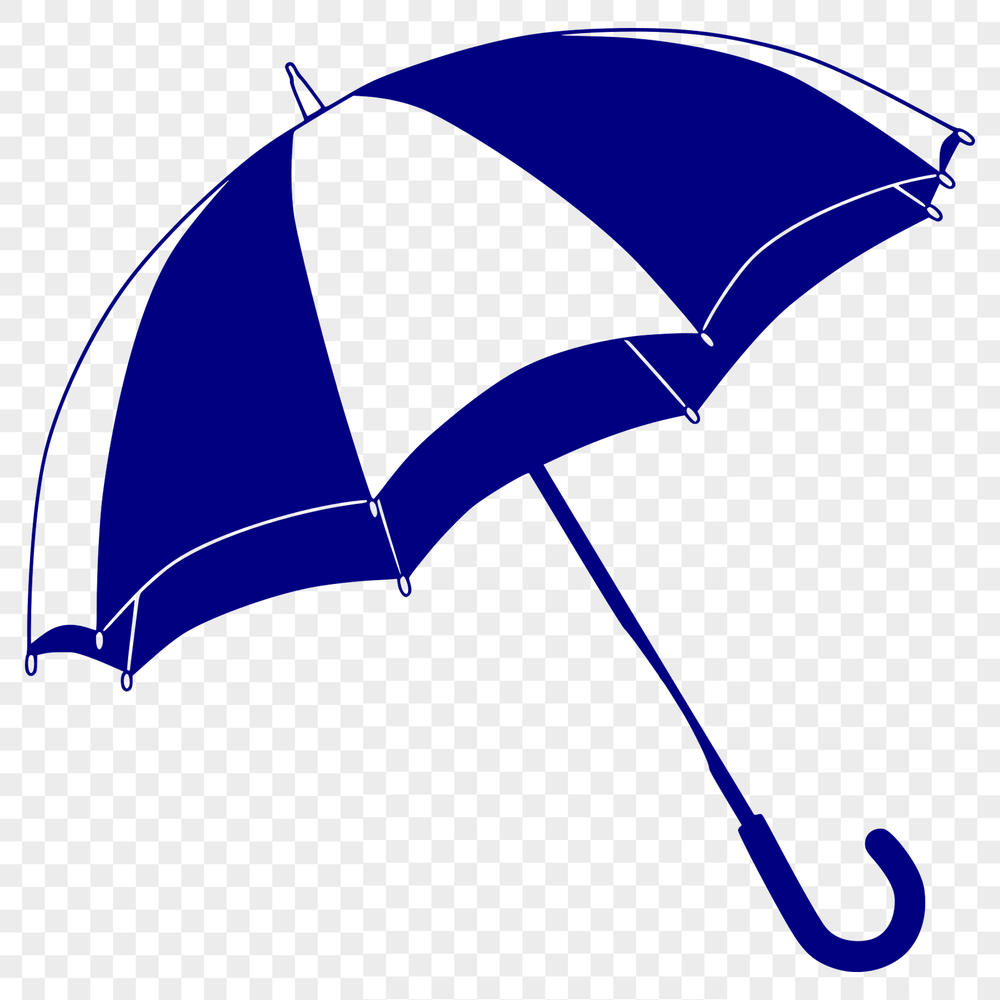 Rainy Day Illustration of an Open Umbrella in Vector Format A digital illustration of an open umbrella on a rainy day.