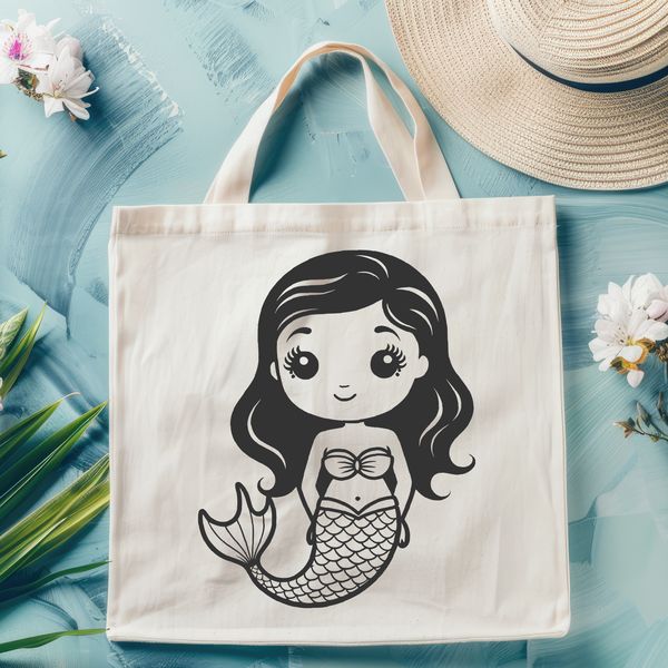 Myths of the Deep Vector Image A mythical sea creature from aquatic folklore, depicted in a stylized vector format.