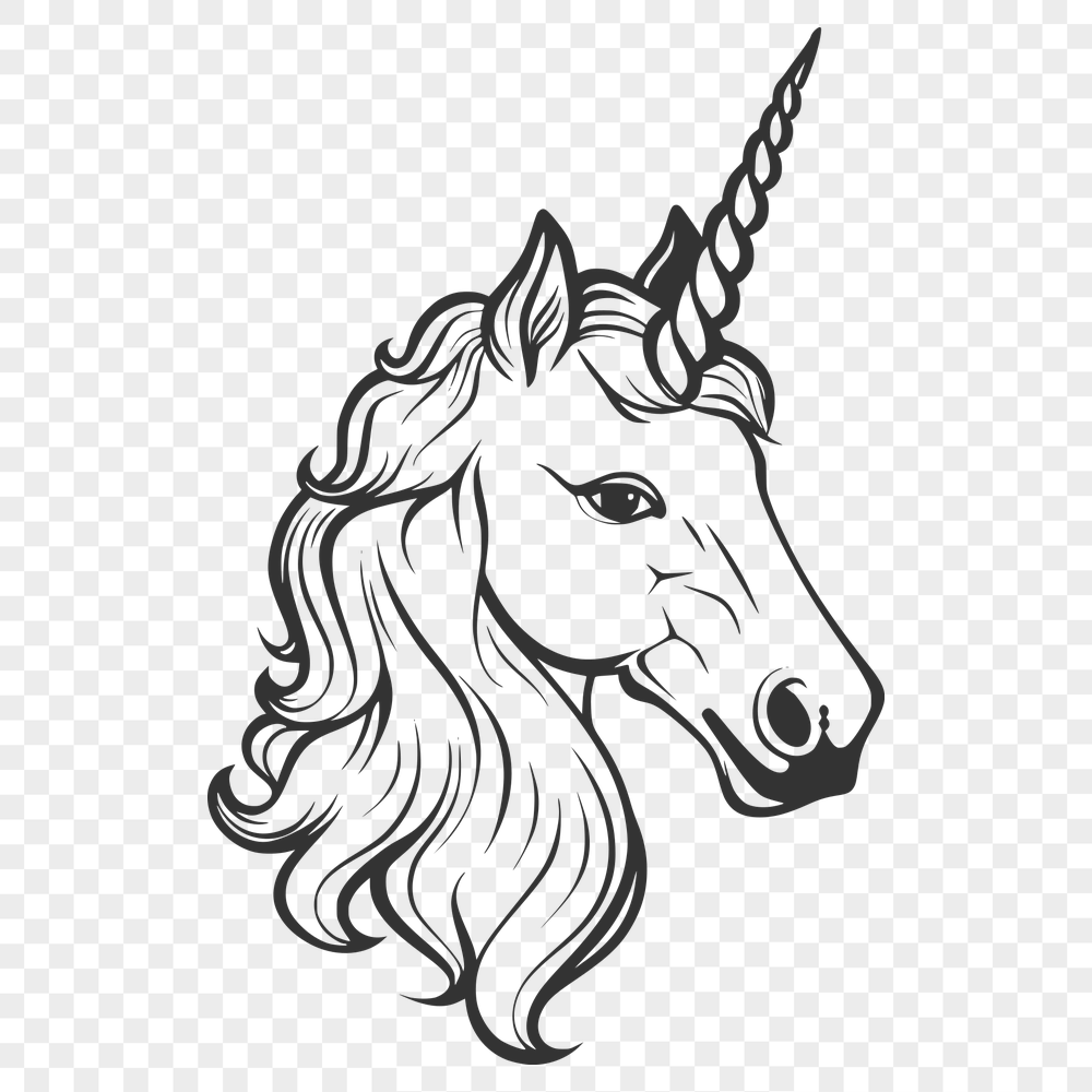 Free Beautiful Unicorn Vector Illustration