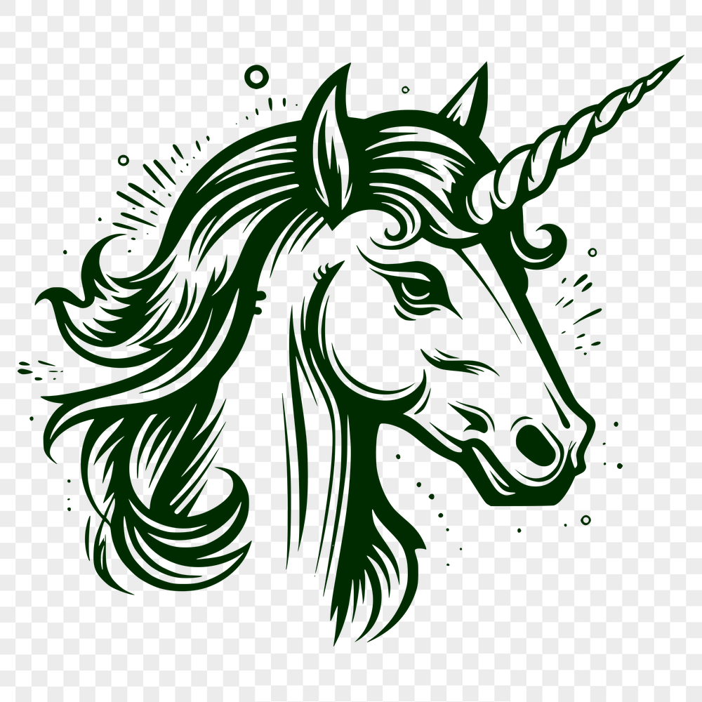 Unique Unicorn SVG, PNG, PDF And DXF Files