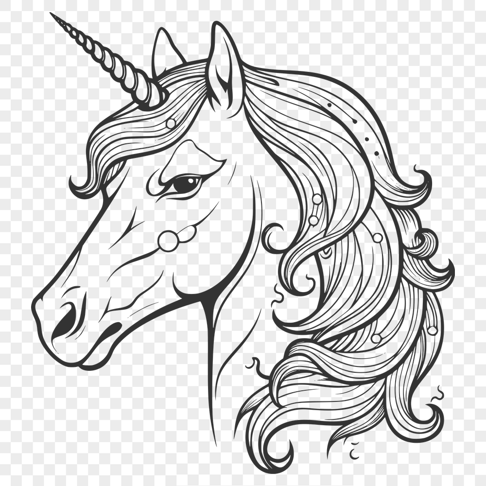 Free Beautiful Unicorn Vector Image