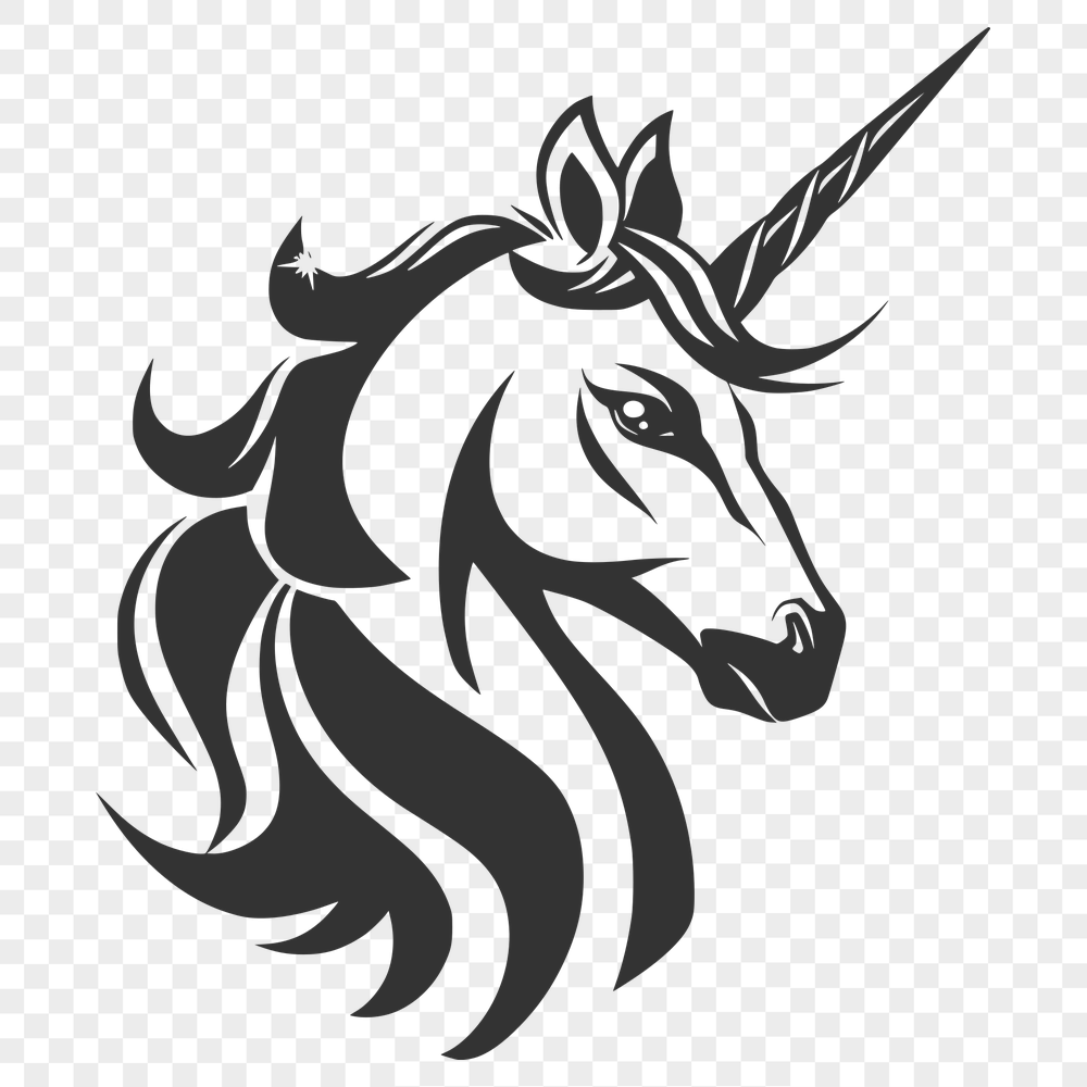 Free Beautiful Unicorn Vector Drawing