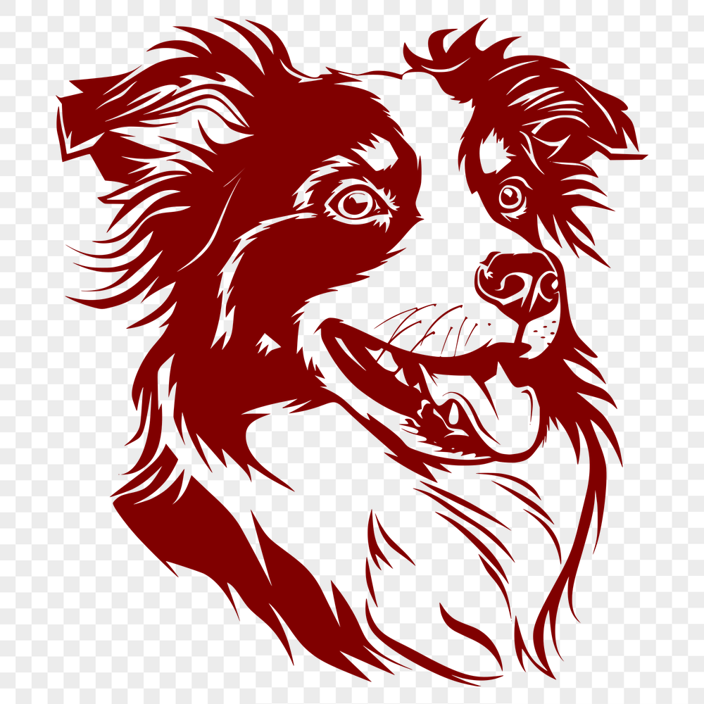 Beautiful Dog Vector Drawing