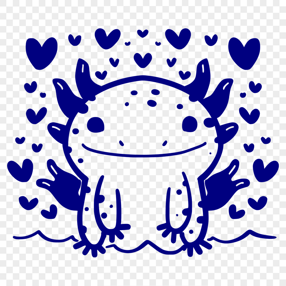 Beautiful Axolotl - For Laser Engraver Project